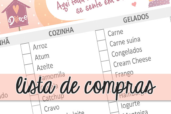 lista de compras para imprimir
